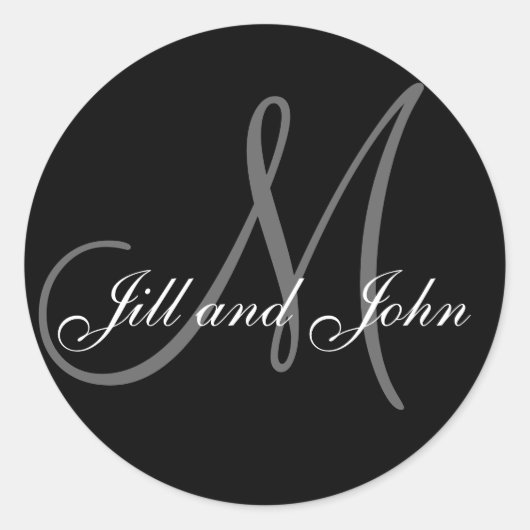 Elegant Wedding Favour Sticker You Can Personalize (Vorderseite)