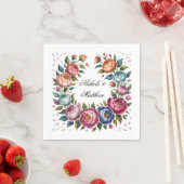 Elegant Wedding Floral Wreath Serviette (Beispiel)