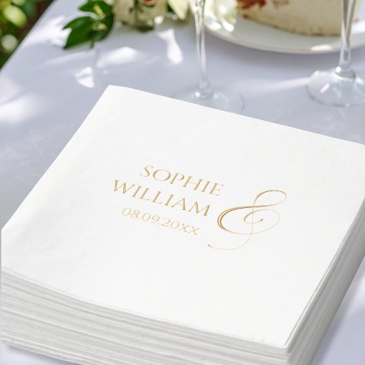 Elegant Wedding Foil Napkins Servietten Mit Folie