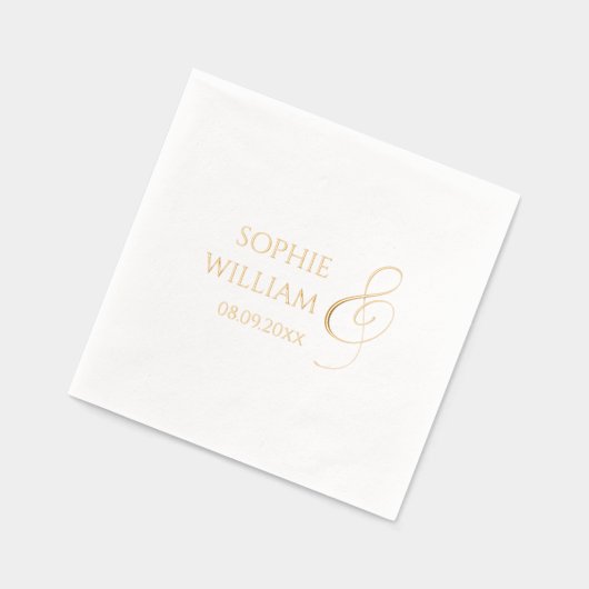 Elegant Wedding Foil Napkins Servietten Mit Folie (Links)