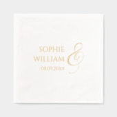 Elegant Wedding Foil Napkins Servietten Mit Folie (Vorderseite)