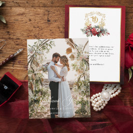 Elegant Wedding Foto Calligraphy Vielen Dank Dankeskarte