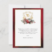 Elegant Wedding Foto Calligraphy Vielen Dank Dankeskarte (Rückseite)