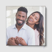 Elegant Wedding Foto Chic Calligraphy Real Silver Gästebuch (Rückseite)