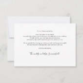 Elegant Wedding Foto Collage Vielen Dank Mitteilungskarte (Rückseite)