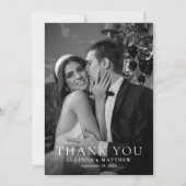 Elegant Wedding Foto Vielen Dank Dankeskarte (Vorderseite)