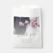 Elegant Wedding Foto Vielen Dank Geschenktütchen (Vorderseite)
