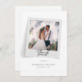 Elegant Wedding Foto Vielen Dank Mitteilungskarte (Vorne/Hinten)