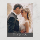Elegant Wedding Foto Vielen Dank Postkarte (Vorderseite)