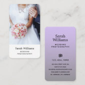 Elegant Wedding Fotograf Vertikal Visitenkarte (Vorne/Hinten)