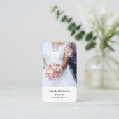 Elegant Wedding Fotograf Vertikal Visitenkarte (Stehend Vorderseite)