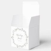 Elegant Wedding Gevor Boxes Gray Floral Wreath Geschenkschachtel (Geöffnet)