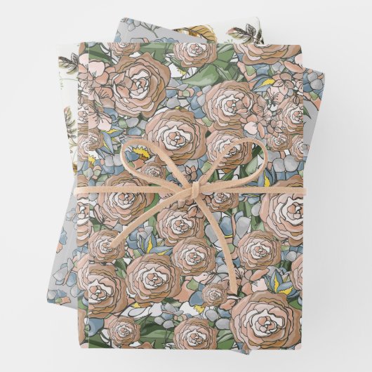 Elegant Wedding Gift Wrap Geschenkpapier Set (Beispiel)