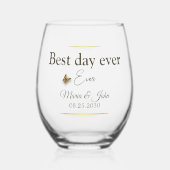 Elegant Wedding Glasses Weinglas Ohne Stiel (Vorderseite)