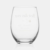 Elegant Wedding Glasses Weinglas Ohne Stiel (Rückseite)