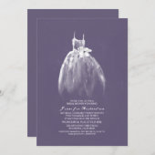 Elegant Wedding Gown Bridal Dusche Einladungen (Vorne/Hinten)