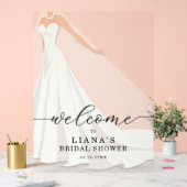 Elegant Wedding Gown Bridal Shower Welcome Acrylschild (Hochzeit)