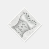 Elegant Wedding Gown Serviettes Serviette (Ecke)