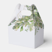 Elegant Wedding Green Eucalyptus Foliage Wedding Geschenkschachtel (Rückseite)