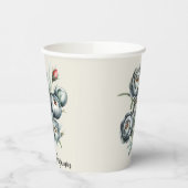 Elegant Wedding Green und Gray Bouquet Pappbecher (Links)