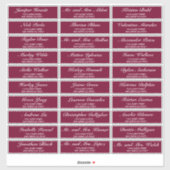 Elegant Wedding Guest Address Labels (Blatt)