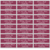 Elegant Wedding Guest Address Labels (Vorderseite)