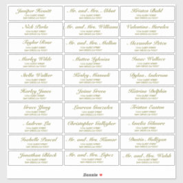 Elegant Wedding Guest Address Labels
