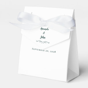 Elegant Wedding Guest Danke Chic Emerald Green Geschenkschachtel
