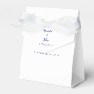 Elegant Wedding Guest Danke Couple Periwinkle Geschenkschachtel