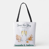Elegant Wedding Guest Favor Bridal Shower keepsake Tasche (Rückseite)