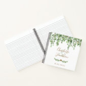 Elegant Wedding Guestbook Greenery Gold Eucalyptus Notizblock (Innenseite)
