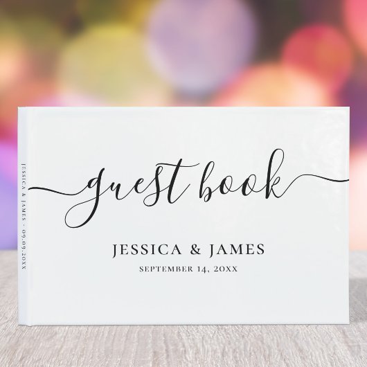 Elegant Wedding Handgeschriebene Kalligraphie Gästebuch