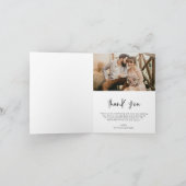 Elegant Wedding Handwriting Danke Foto (Innenseite)