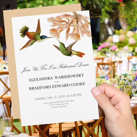 Elegant Wedding Hummingbird Blush Pink Lily