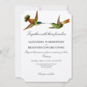 Elegant Wedding Hummingbird  wedding invitation Einladung (Vorderseite)