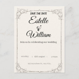 Elegant Wedding Invitation – A Modern Touch for Yo Postkarte