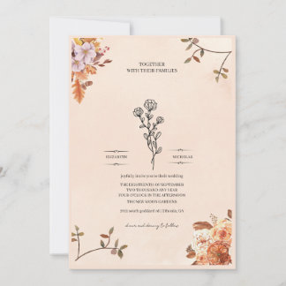 Elegant wedding invitation adorned with roses einladung