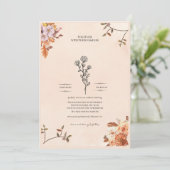 Elegant wedding invitation adorned with roses einladung (Stehend Vorderseite)