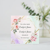 elegant wedding invitation card einladung (Stehend Vorderseite)
