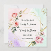 elegant wedding invitation card einladung (Vorderseite)