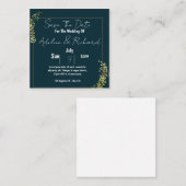 Elegant Wedding Invitation – Classic & Romantic Ce Quadratische Visitenkarte (Vorne/Hinten)