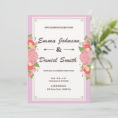 Elegant Wedding Invitation – Classic Script Design Einladung (Stehend Vorderseite)
