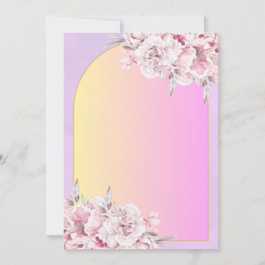 Elegant Wedding Invitation Floral Romantic Einladung (Vorderseite)