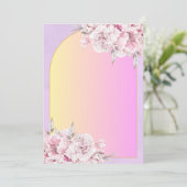 Elegant Wedding Invitation Floral Romantic Einladung (Stehend Vorderseite)