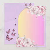 Elegant Wedding Invitation Floral Romantic Einladung (Vorne/Hinten)