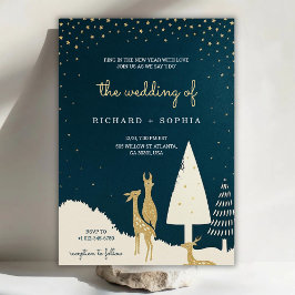 Elegant wedding Invitation in happy new year Einladung