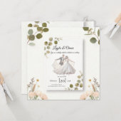 Elegant Wedding Invitation – Minimalist Romantic D Karte (Vorderseite/Rückseite Beispiel)