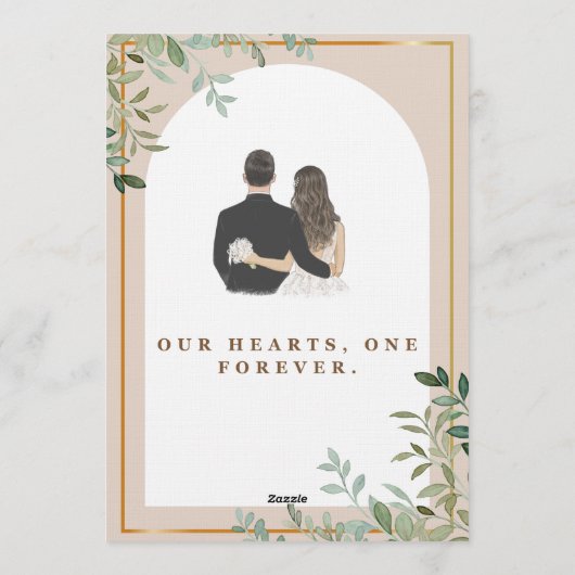 Elegant Wedding Invitation | Modern Romantic Einladung (Rückseite)