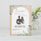 Elegant Wedding Invitation | Modern Romantic Einladung (Stehend Vorderseite)