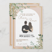 Elegant Wedding Invitation | Modern Romantic Einladung (Vorne/Hinten)